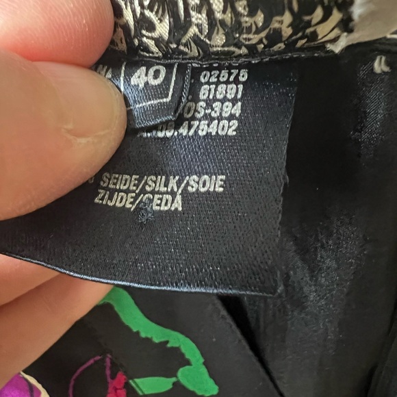 ESCADA BERGDORF GOODMAN Silk Dress Floral Silk Vintage Colorful Coquette Bow 10 - Picture 10 of 12